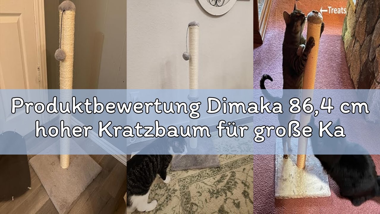 Produktbewertung Dimaka 86,4 cm hoher Kratzbaum für große Katzen und Kätzchen, hoher vertikaler Krat