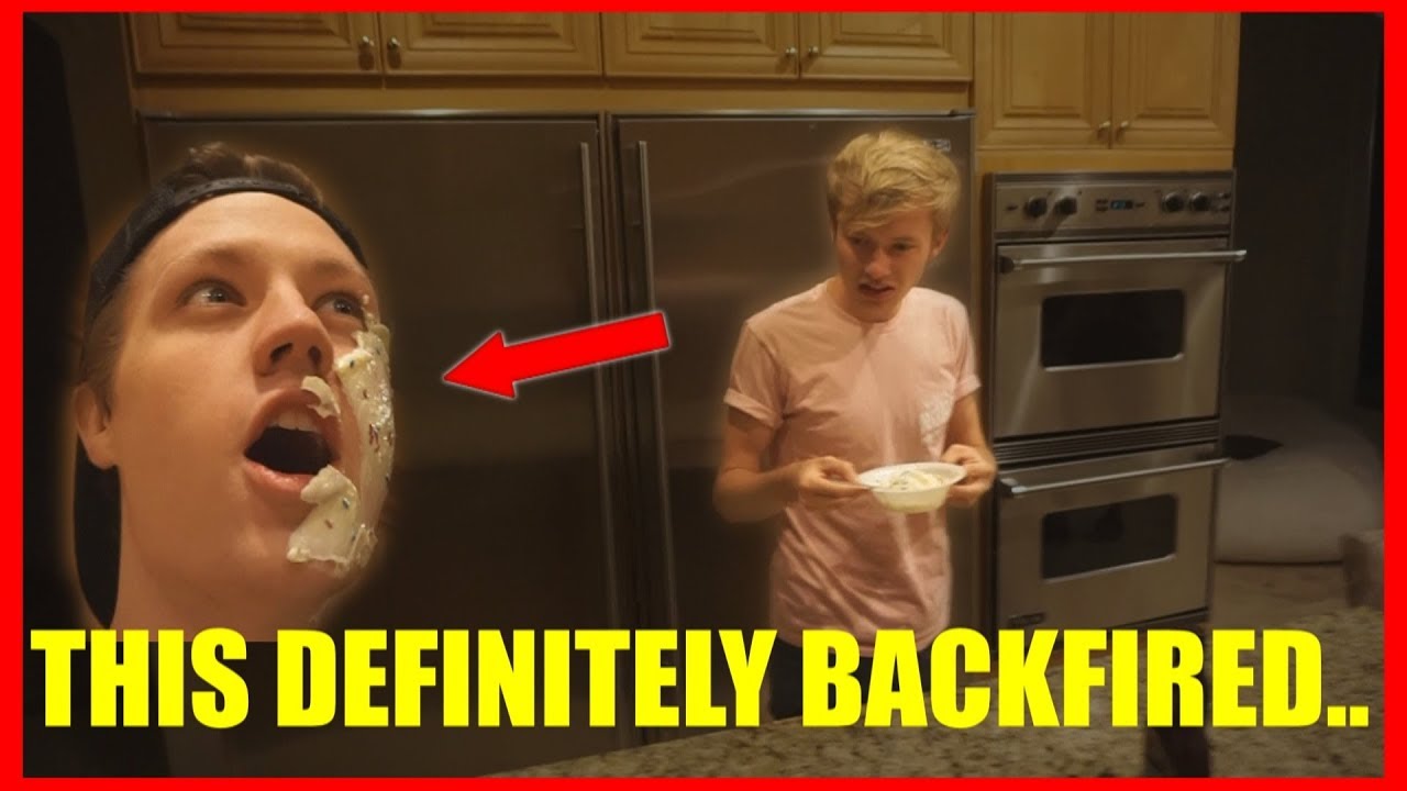 MAYONNAISE ICE CREAM PRANK ON ROOMMATES!!! (Backfired)