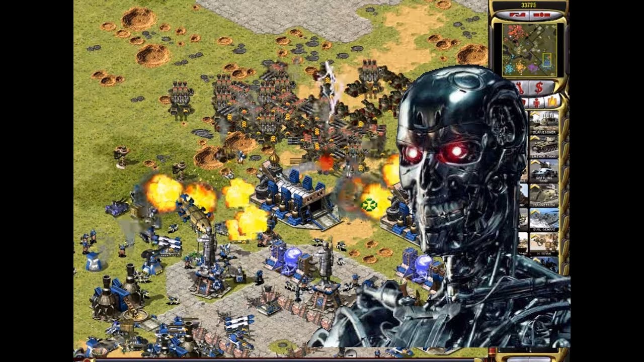 Red Alert 2 - Yuri vs 7 brutal enemy - The robot war