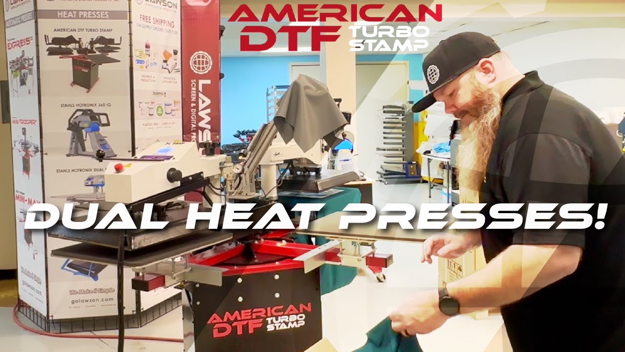 @LawsonWorkhorseGroup American DTF Turbo Stamp - Dual Heat Press In Action!