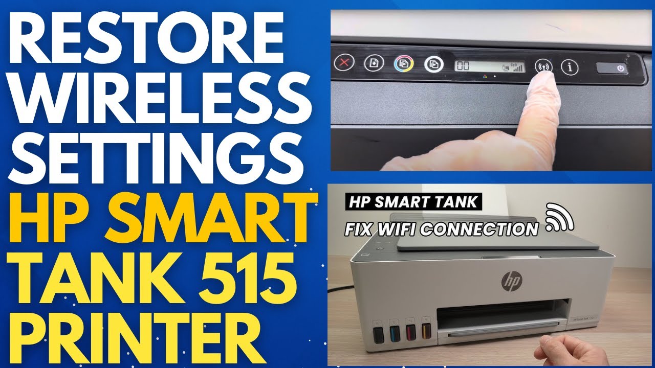 How to Delete Previous Wireless Networks on HP Smart Tank 515 | Factory Reset WiFi Settings