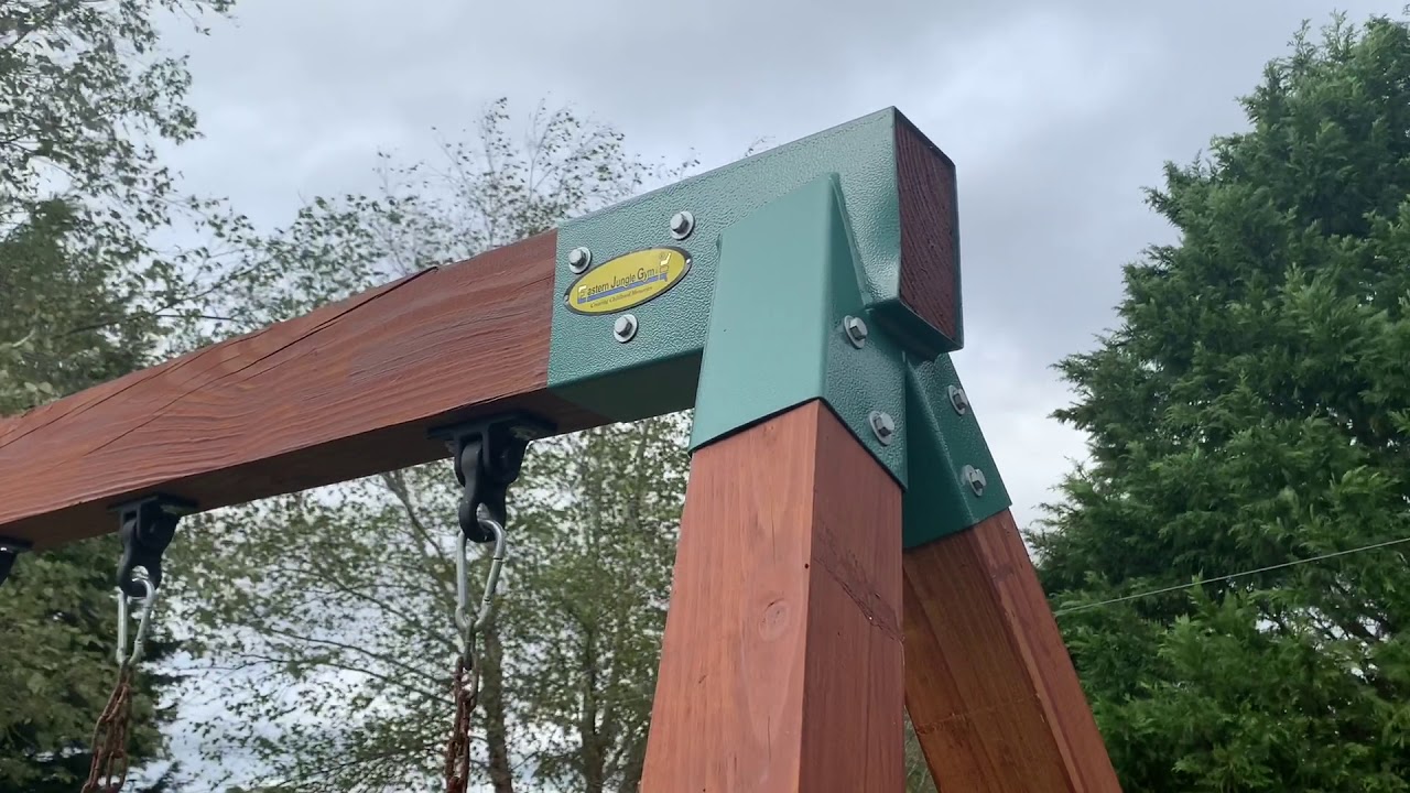 Eastern Jungle Gym Swing Set Hardware review. 3 Swings. See my results