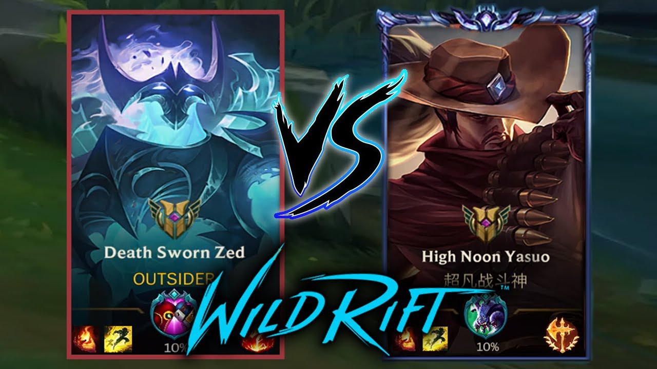 CHINESE YASUO vs ZED MAIN OUTSIDER - League of Legends Wild Rift