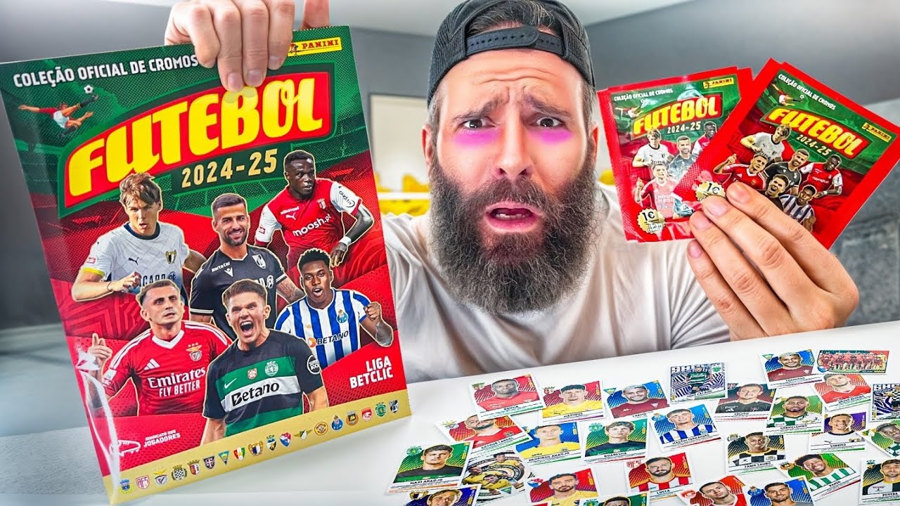 Tentei Completar o Álbum Futebol 2024-25 em 1 Vídeo
