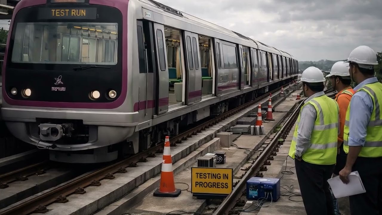 “ಬೆಂಗಳೂರು ಮೆಟ್ರೋ ಪಿಂಕ್ ಲೈನ್ ಪರೀಕ್ಷೆ ಆರಂಭ | BMRCL Pink Line Test Run Update”