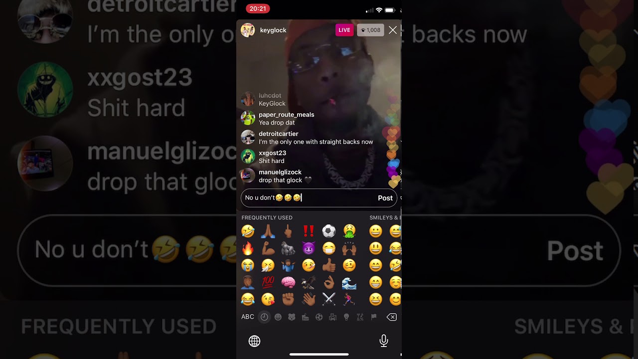 KEY GLOCK plays unreleased music on INSTAGRAM LIVE