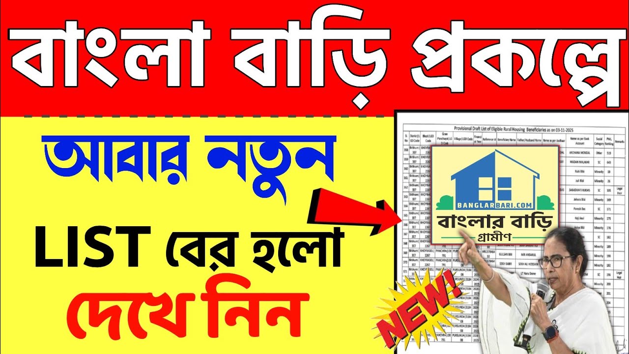 Bangla Awas Yojana New List 🔥 Awas Yojana PWL List এ আপনার নাম আছে কি?