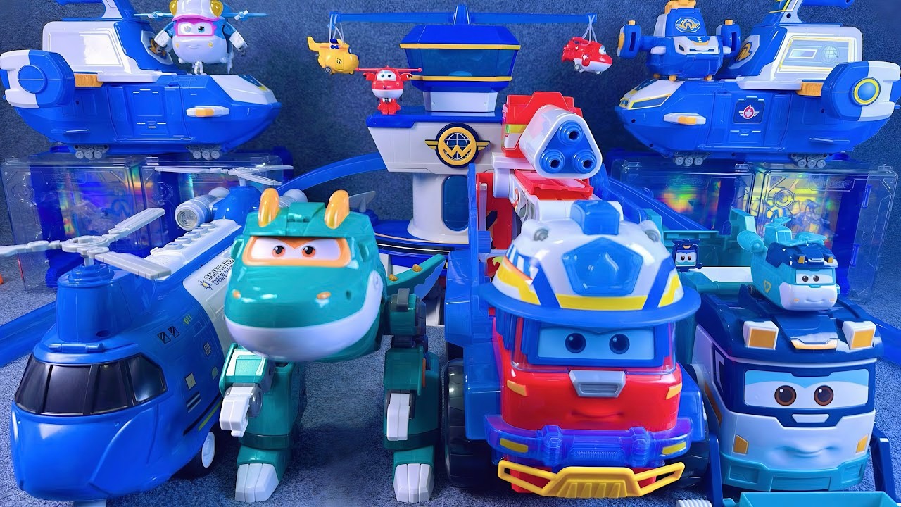 27-minute of satisfying unboxing, cool Super Wings Space Base Set Series ASMR | Review Toys