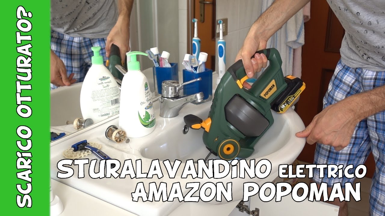 Scarico del lavandino o del wc otturato? Metodo efficace: guida sturalavandino elettrico Amazon