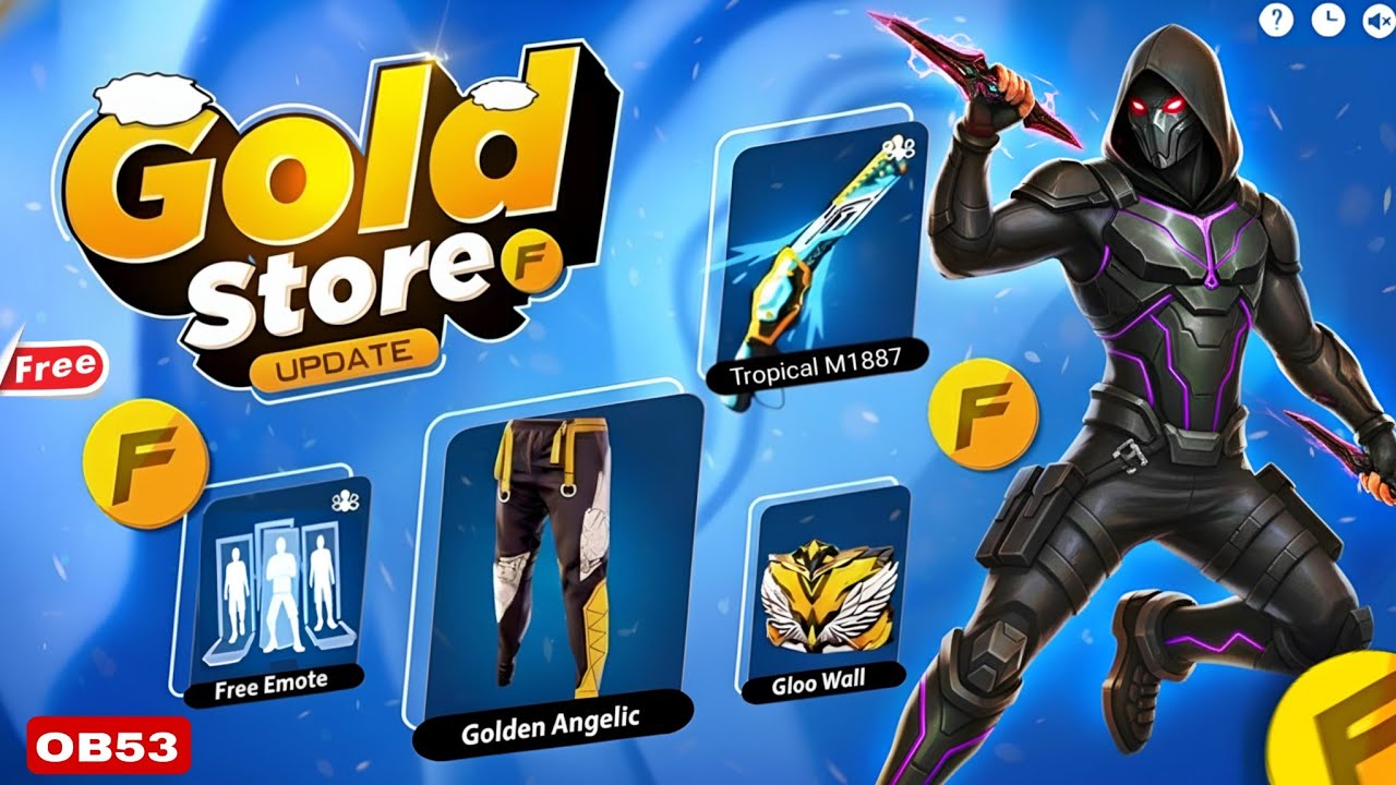OB53 Gold Store Update Ff 🥳💥 | classic Jazz Pant Return | LoL Emote Return 2026 | Ff New Event 