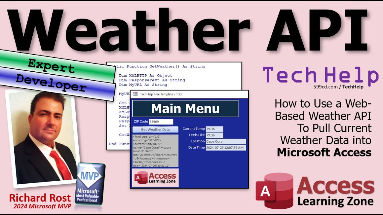 How to Use a Web-Based Weather API To Pull Current Weather Data into Microsoft Access