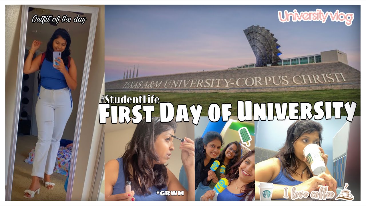 First Day at TAMUCC | GRWM+Class | Texas A&M University-Corpus christi Vlog | DHRUTI JOSHI