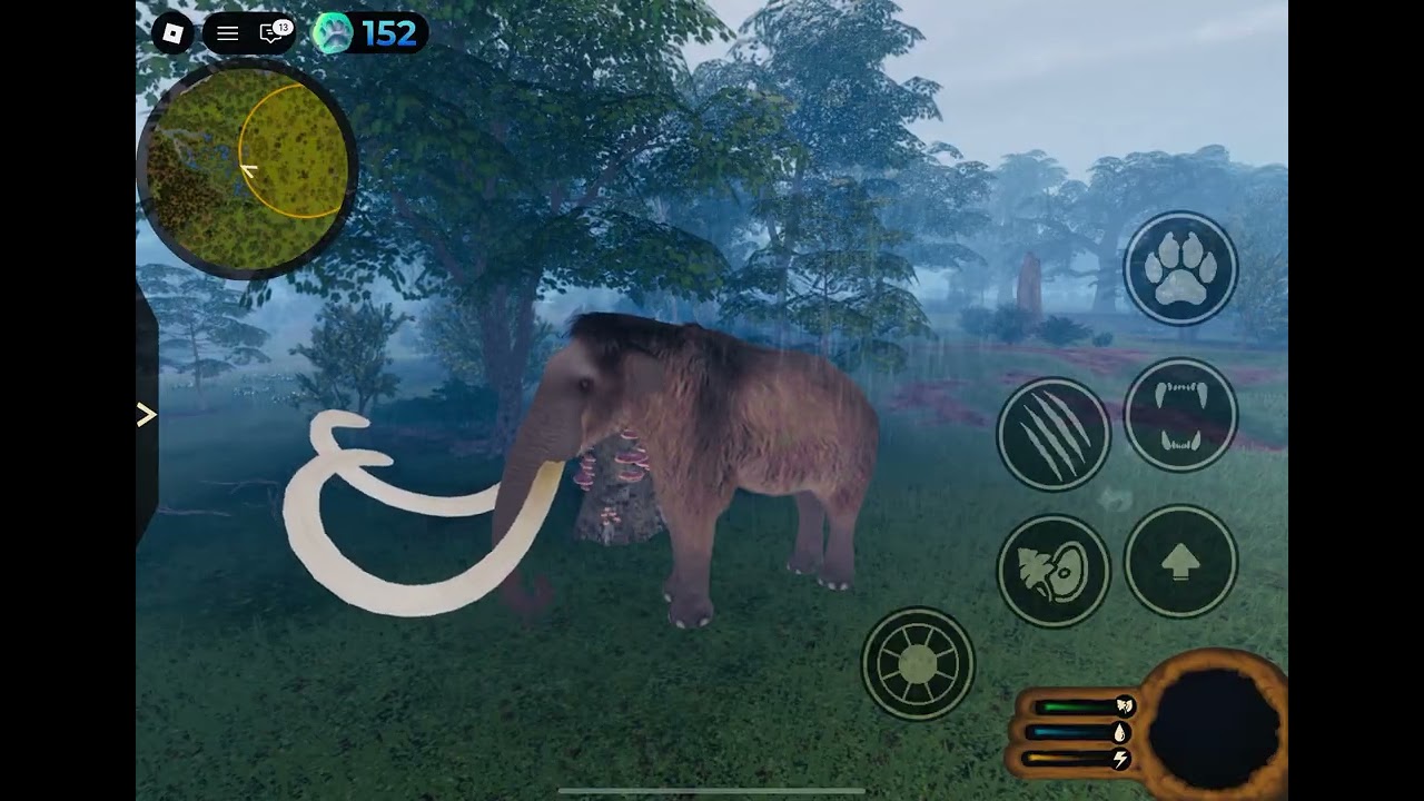 Mammoth gameplay in Ecos la Brea Roblox  #ecoslabrea #roblox #gameplay #chill 