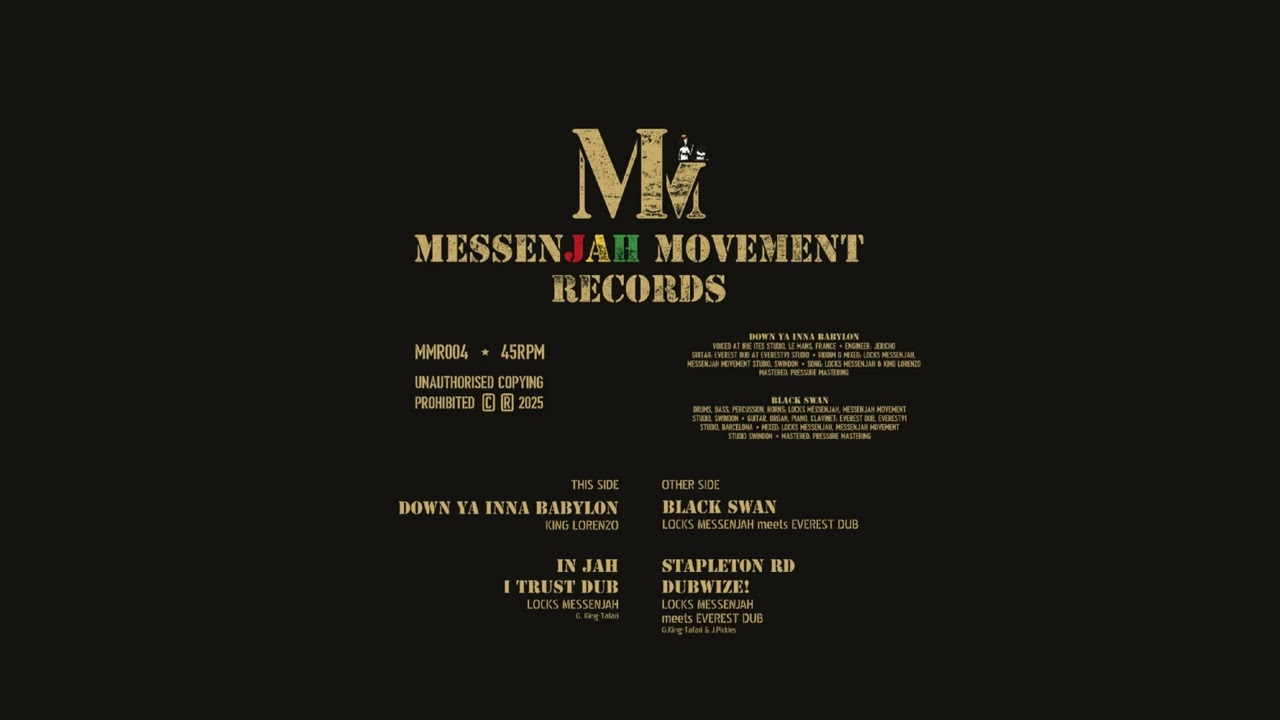 Locks MessenJAH feat King Lorenzo - Down Ya Inna Babylon (MMR004 A1)