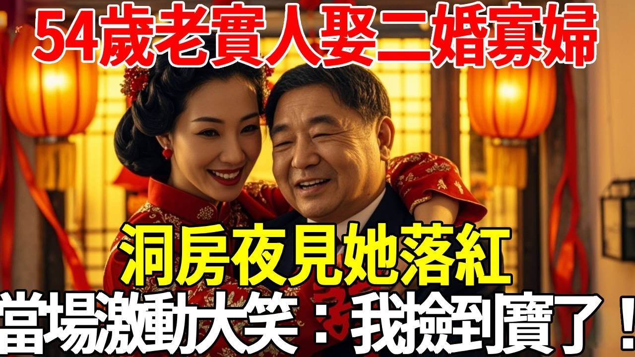 54歲老實人娶二婚寡婦，洞房夜見她落紅，當場激動大笑：我撿到寶了！#蝴蝶飛飛 #民間故事 #奇聞趣事 #古代小說#懸疑#老年情感