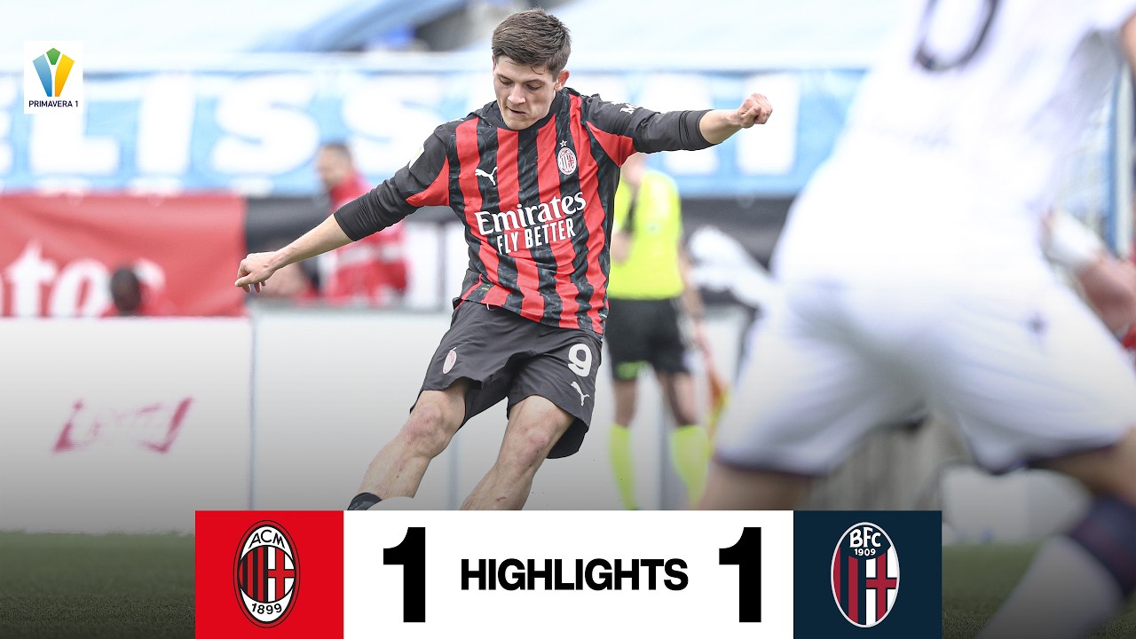 Gol lampo di Domniței ma finisce in parità | Milan-Bologna 1-1 | Highlights Primavera 1