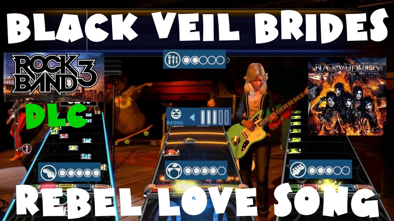 Black Veil Brides - Rebel Love Song - Rock Band 3 DLC Expert Full Band (December 13th, 2011)