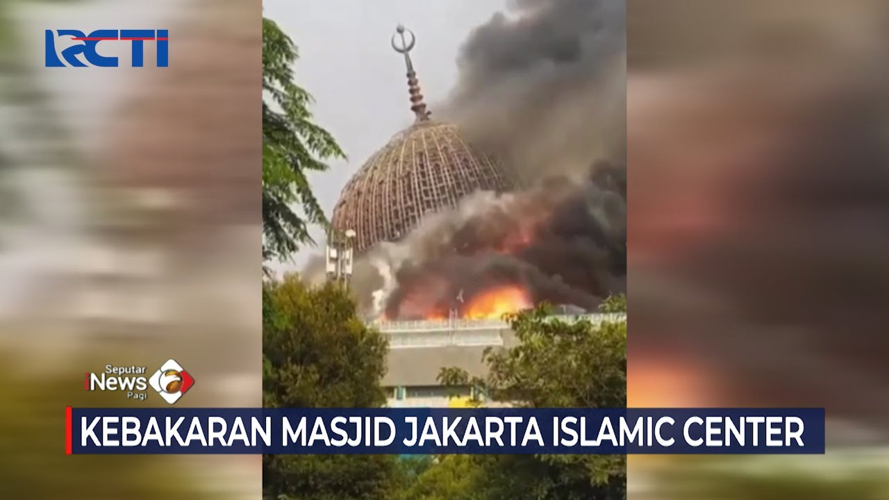 Kubah Masjid Islamic Center Terbakar dan Runtuh saat Renovasi di Koja, Jakut 