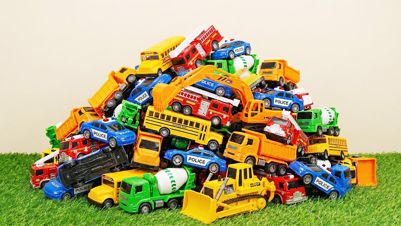 Wow! Toy Cars Turn into REAL Vehicles! 🚜 Police, Fire Truck, Excavator & More!