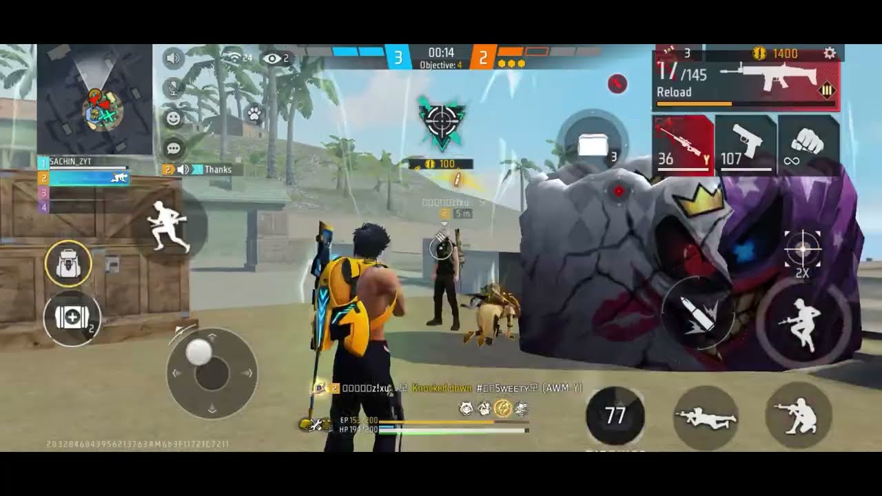 Free Fire Cs Rank Push Gameplay 😈 #freefire 