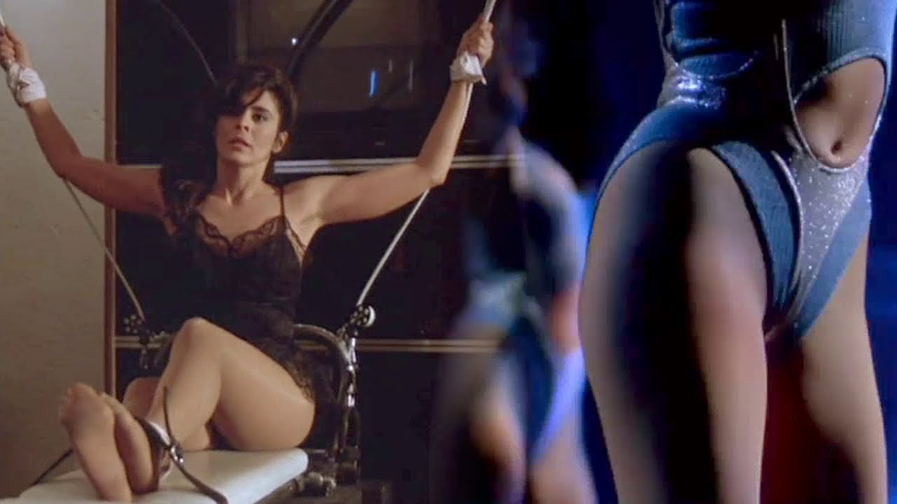 Maria Conchita Alonso and a bevy of beautiful pantyhose'd dancers - 1987 movie The Running Man