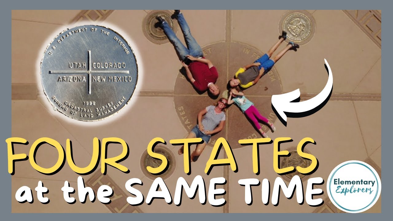 Standing in Four States at the Same Time - Four Corners National Monument - CO, NM, AZ, UT