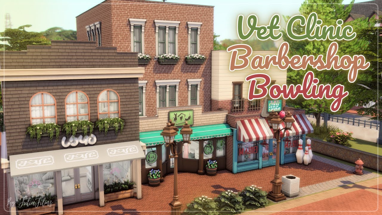 ВетКлиника🐾Боулинг🎳Салон💅🏻 │Строительство│VetClinic Barber Bowling│SpeedBuild│NO CC [The Sims 4]