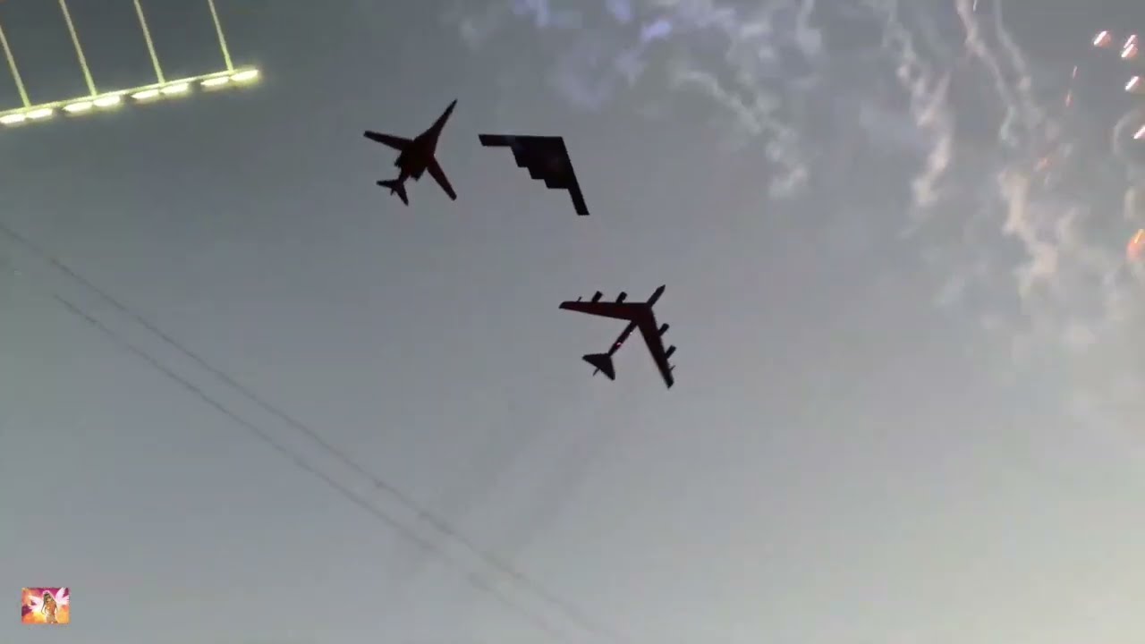 Super Bowl LV 2021 National Anthem and flyover of B1 B2 B52