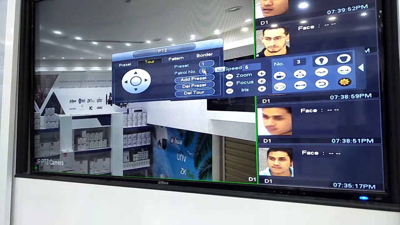 شرح عمل preset و tour داخل الكاميرا الptz