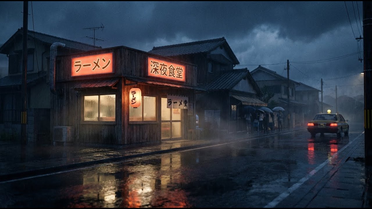 Neon Rain at Midnight 🌧️ Ambient Music for Deep Sleep