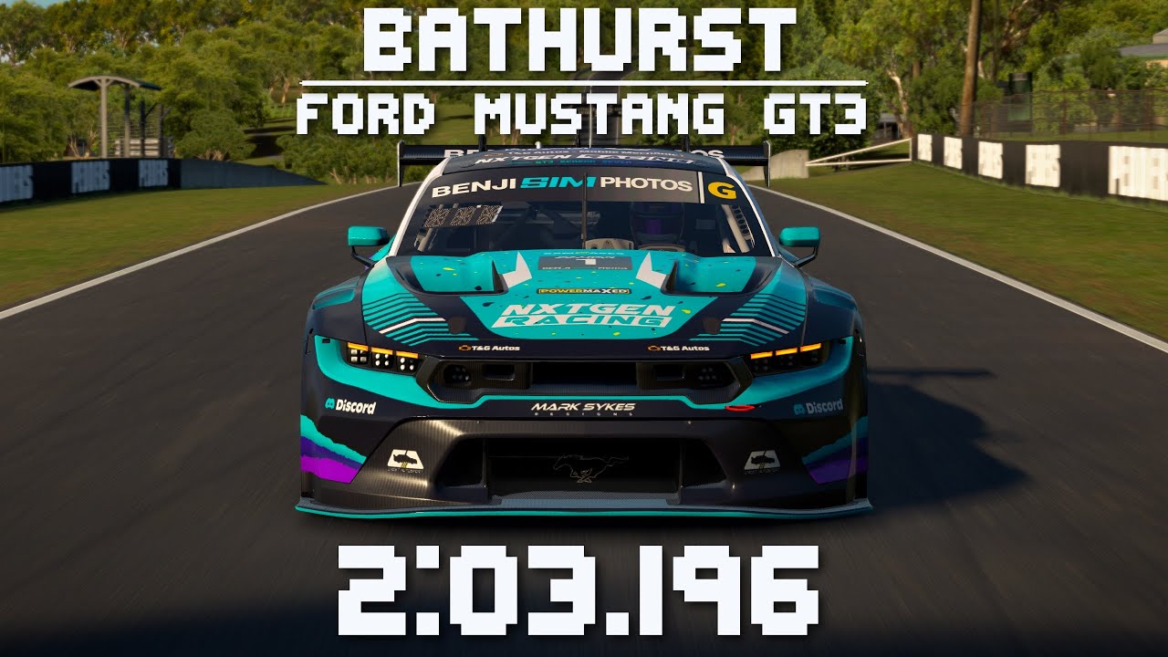 iRacing | Bathurst Hotlap | Ford Mustang GT3 | 2:03.196 | Fixed Setup