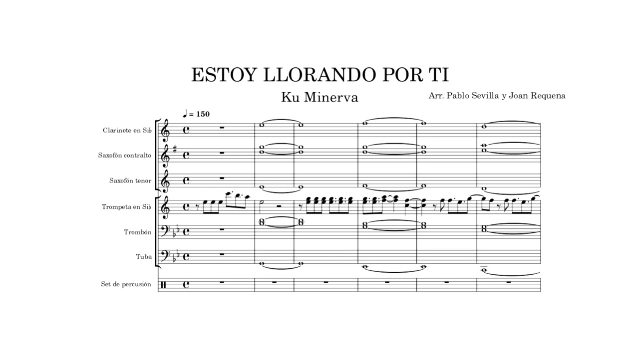 ESTOY LLORANDO POR TI (Ku Minerva) - Arreglo para charanga | PABLO SEVILLA x JOAN REQUENA