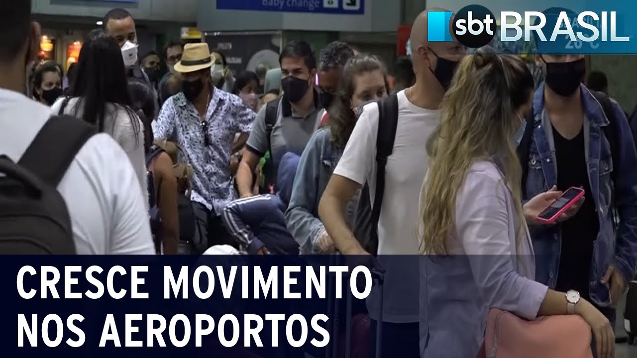 Movimento de passageiros cresce nos aeroportos do Brasil | SBT Brasil (16/12/20)
