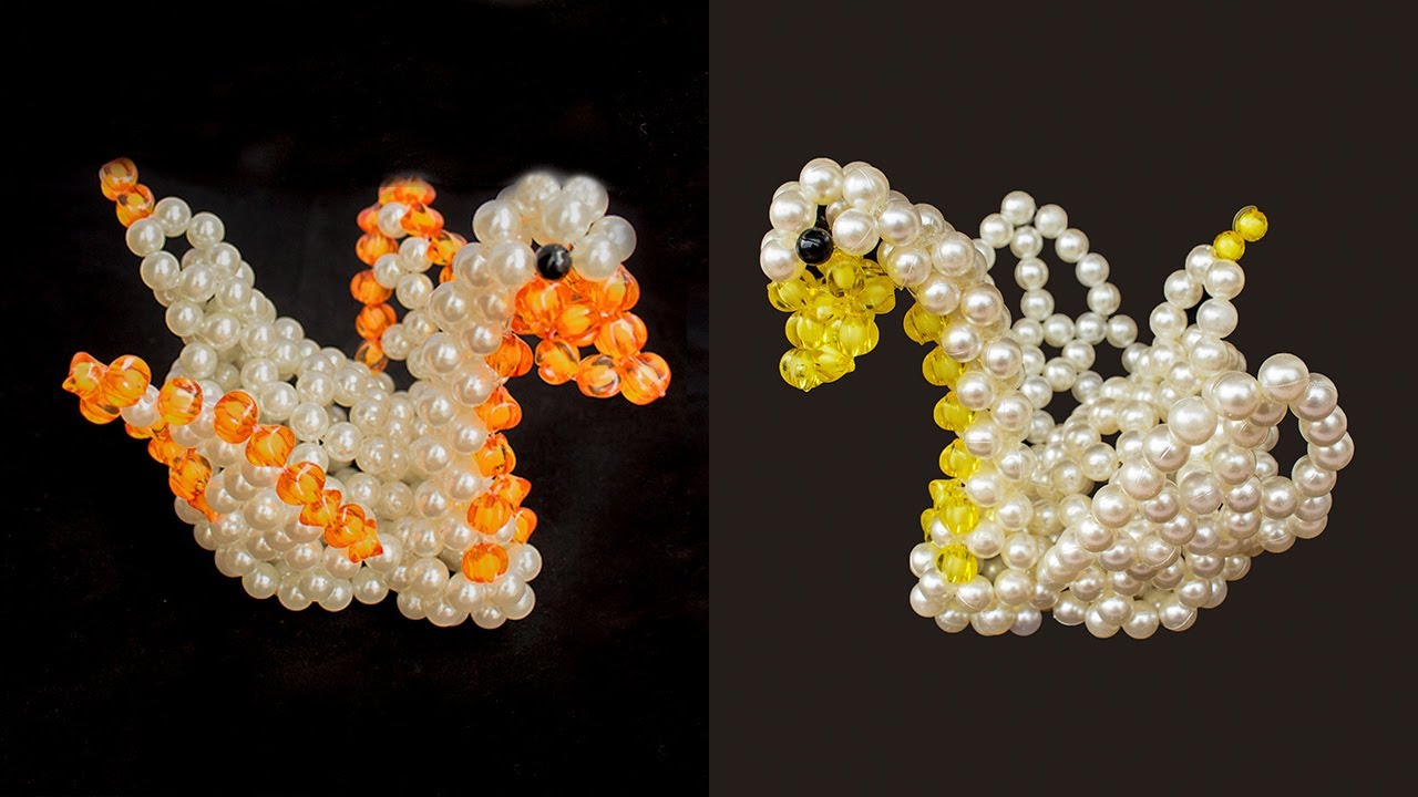 পুতির রাজহাঁস (নতুনদের জন্য) - Beaded Swan | Beaded Duck | Beaded Goose | Swan Making for Beginners