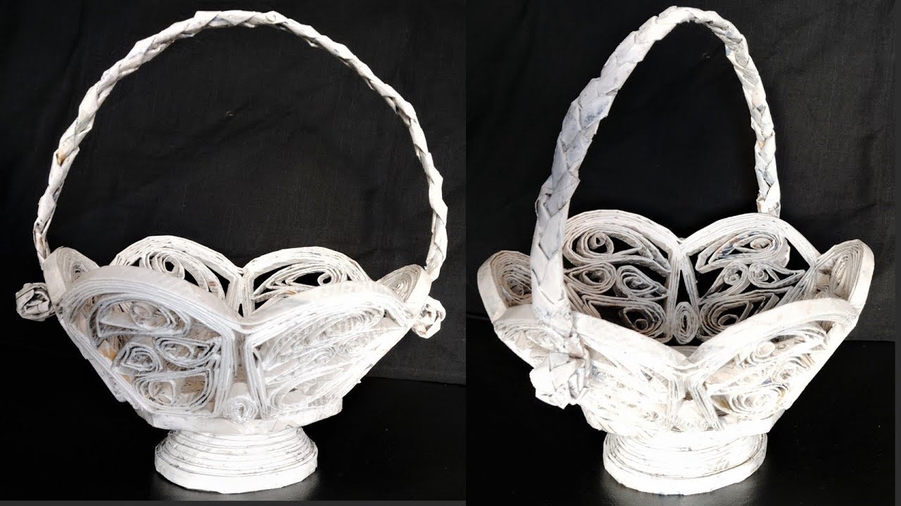 HOW TO MAKE FRUIT BASKET FROM NEWSPAPER | NEWSPAPER CRAFT | DIY Best Out Of Waste Projects