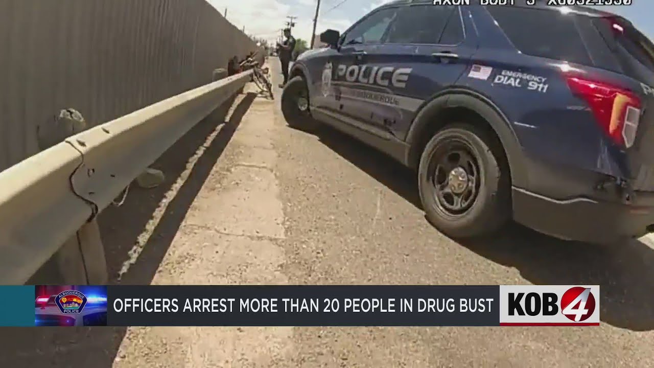 Video: Albuquerque police arrest 20 people in drug bust
