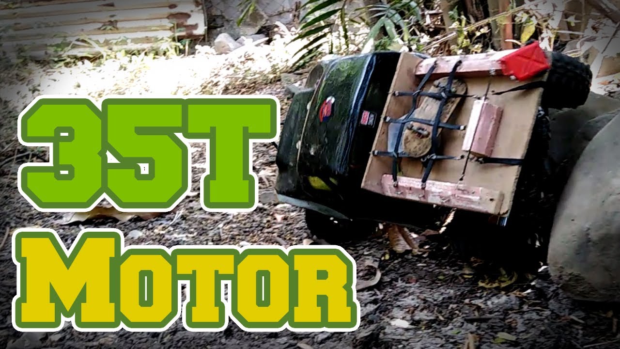 AXIAL SCX10 | Tuned Machine 35T motor using 16T x 80T gear combination