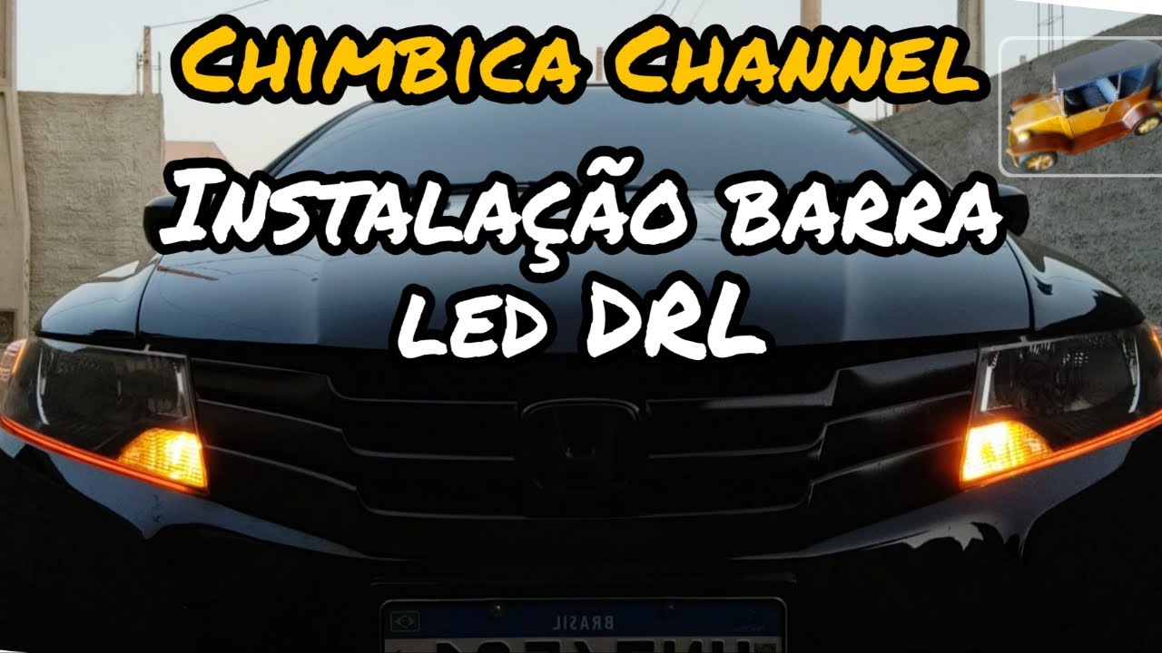 Modificação Honda City 2010/Fita  led DRL sequencial com apresentação
