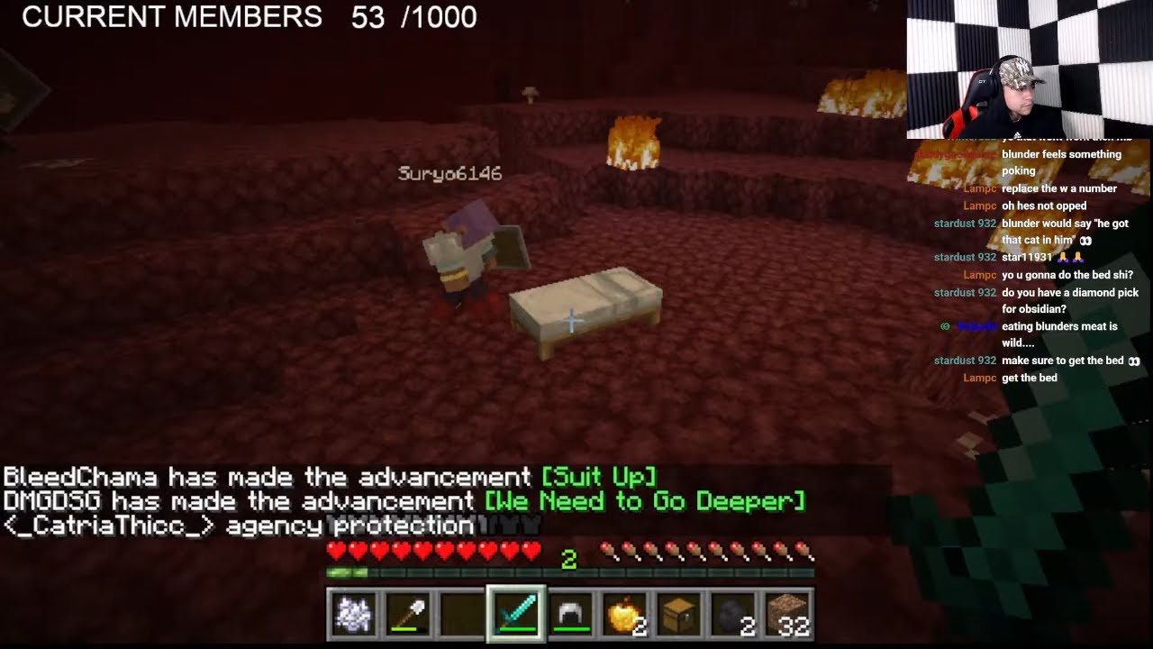 Suave tells Blunder to sleep in the Nether