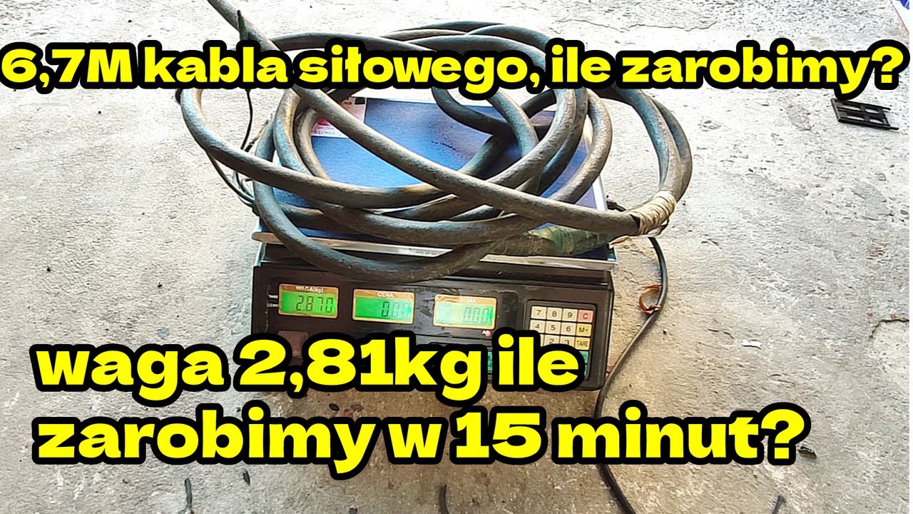 Ile zarobimy z kabla siłowego? 6,7m idzie pod nóż i wydobywamy miedź |opłaca się skórować?