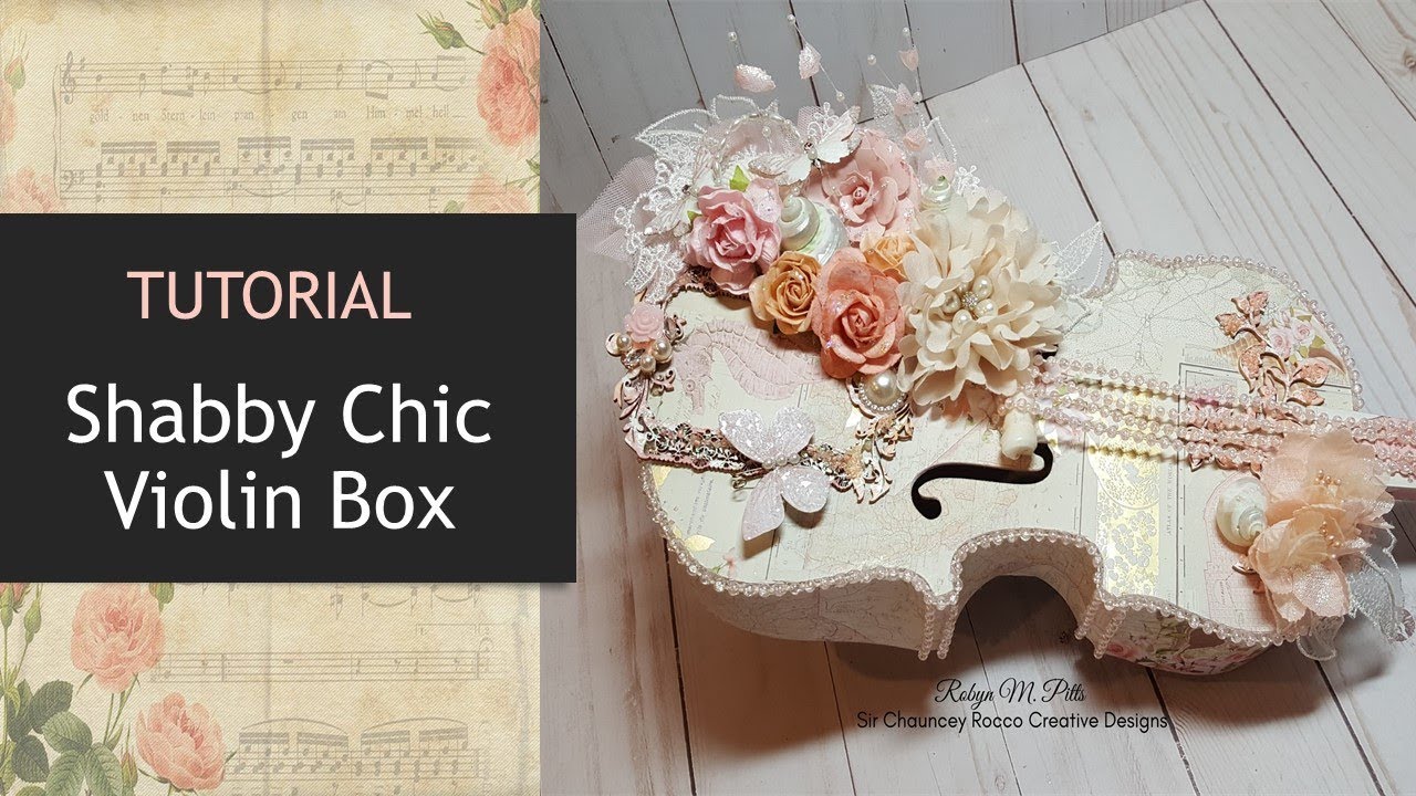Shabby Chic Violin Box | Prima Golden Coast | ReneaBouquets GDT Project