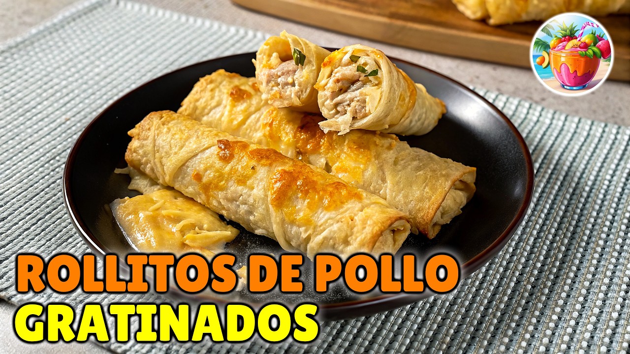 Rollitos de Pollo Gratinados: ¡La Receta Más Fácil y Deliciosa en 15 Minutos! 🍗🧀