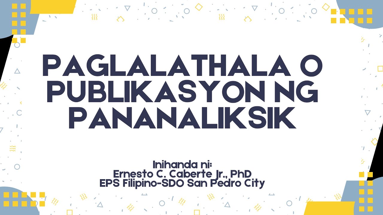 Palihan sa Paglalathala o Publikasyon ng Pananaliksik