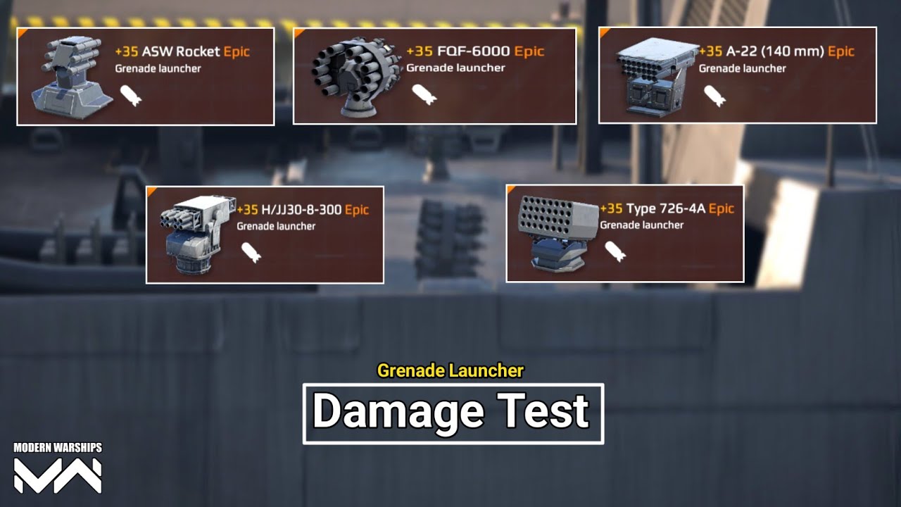 Top 5 Tier 3 Grenade Launcher Damage Test - Modern Warships