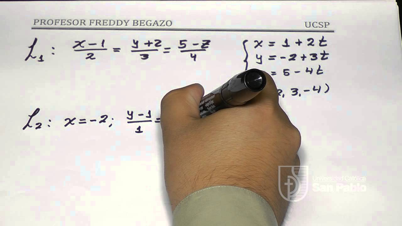 Planos y Rectas en R3 - Ejercicio 2 - Álgebra lineal y Geometría Analítica - #UCSPTutoriales