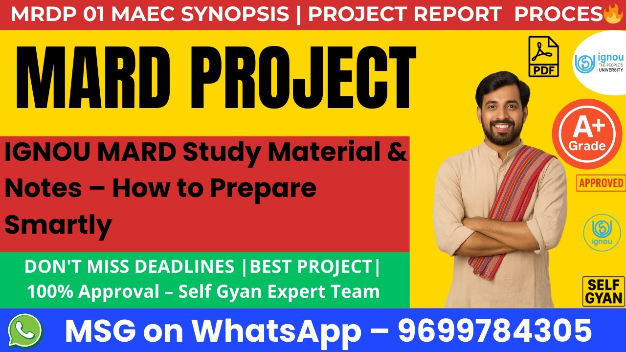 IGNOU MARD Study Material & Notes &ndash; How to Prepare Smartly BY SELF GYAN