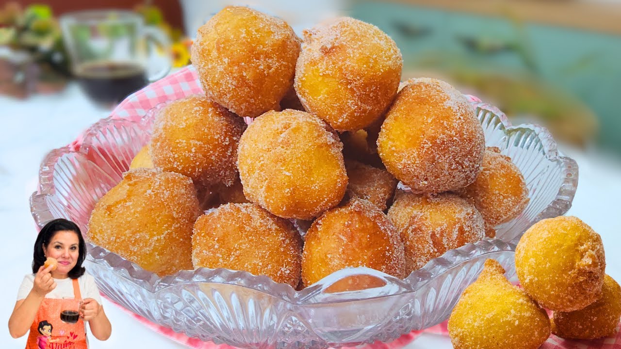 RECEITA PERFEITA! NÃO ENGORDURA!  - BOLINHO DE CHUVA TRADICIONAL | feat. Marido na Cozinha