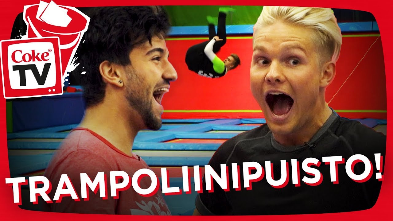 BENJAMIN JA DOKKE HAUSKUUTTELEVAT TRAMPOLIINIPUISTOSSA! | #CokeTVBucketList