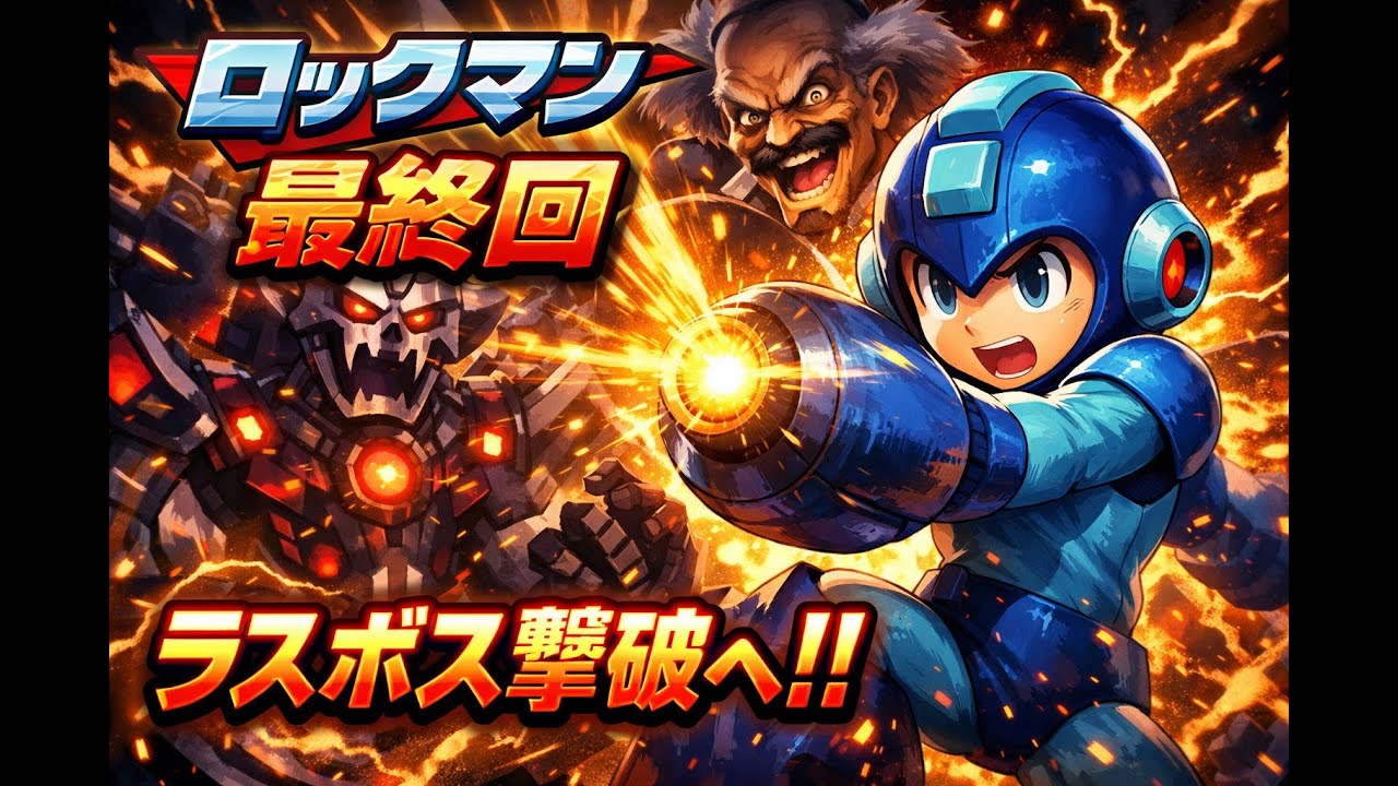 【ロックマン　最終回】　全クリ目指して配信！！！
