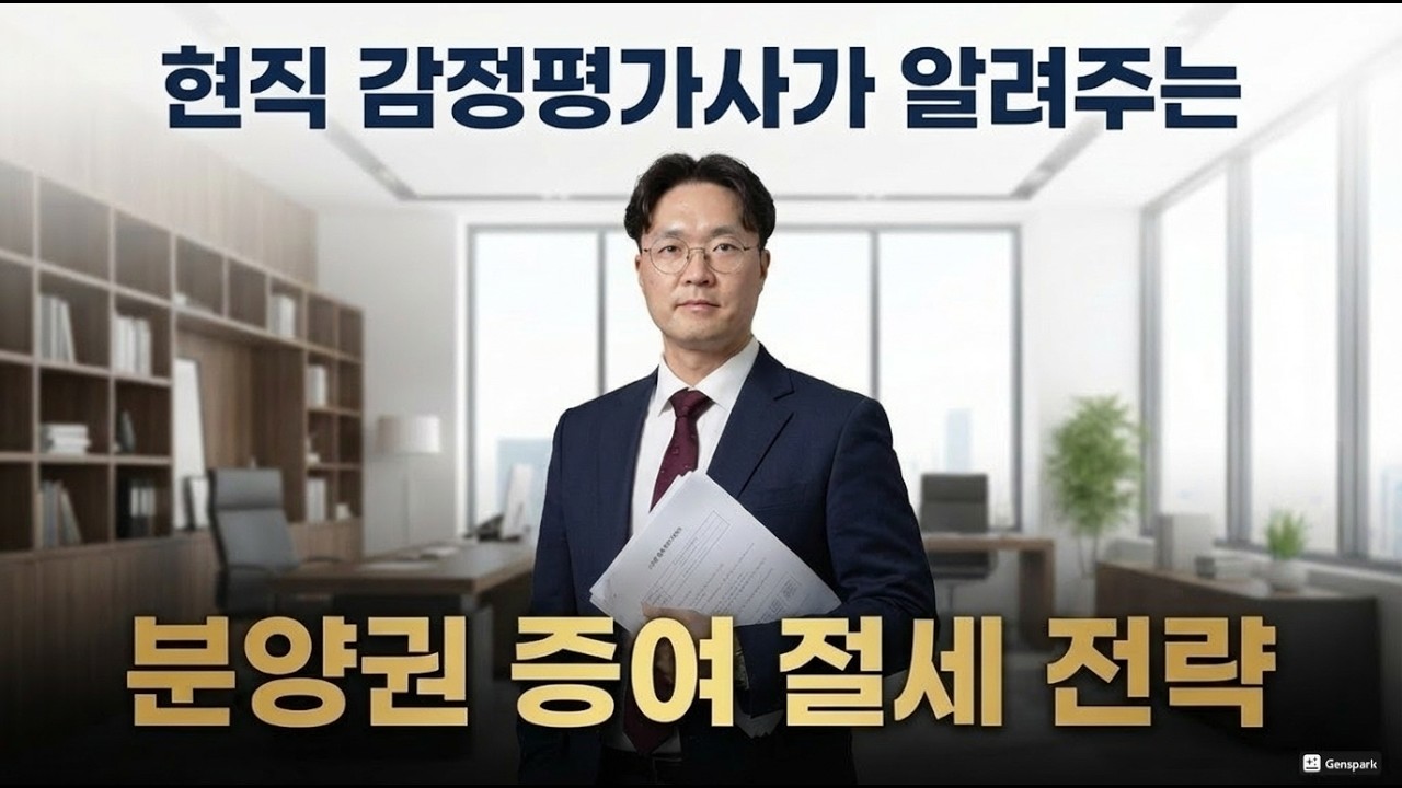 분양권 증여세 절세 방법 | 감정평가로 세금 아끼는 법
